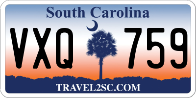 SC license plate VXQ759