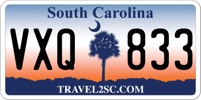 SC license plate VXQ833