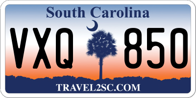 SC license plate VXQ850