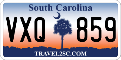 SC license plate VXQ859