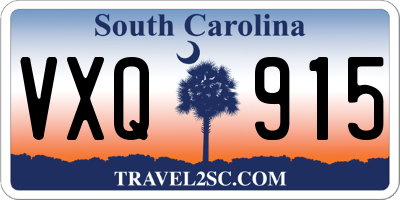 SC license plate VXQ915