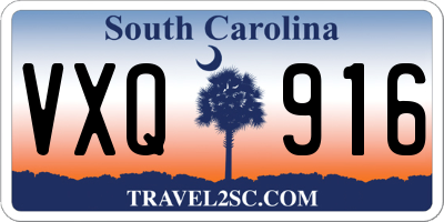 SC license plate VXQ916