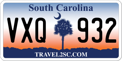 SC license plate VXQ932