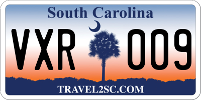 SC license plate VXR009