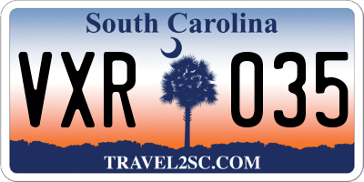 SC license plate VXR035