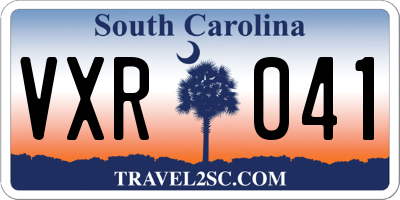 SC license plate VXR041