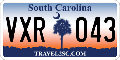 SC license plate VXR043