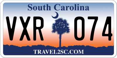 SC license plate VXR074