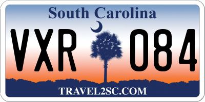 SC license plate VXR084