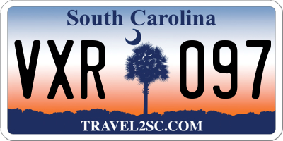 SC license plate VXR097
