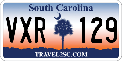 SC license plate VXR129