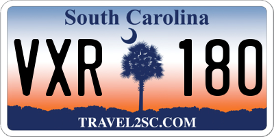 SC license plate VXR180