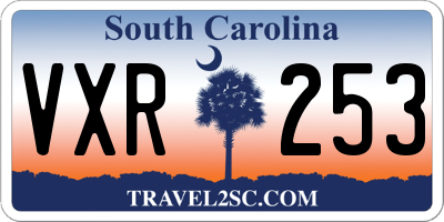SC license plate VXR253