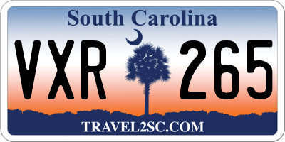 SC license plate VXR265