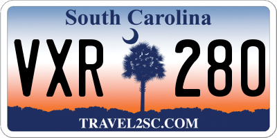 SC license plate VXR280