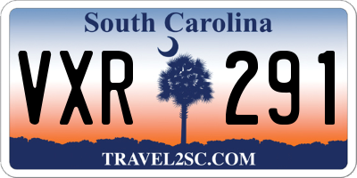 SC license plate VXR291