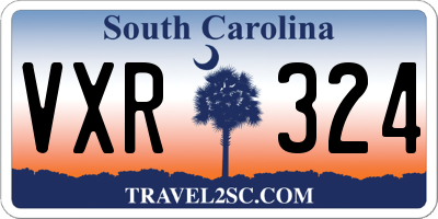 SC license plate VXR324