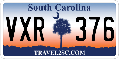 SC license plate VXR376