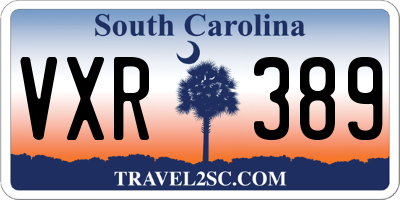 SC license plate VXR389