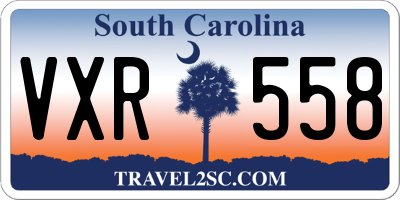 SC license plate VXR558