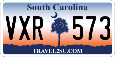 SC license plate VXR573