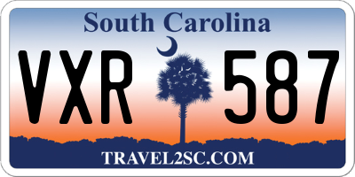 SC license plate VXR587