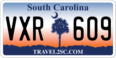 SC license plate VXR609