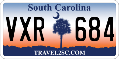 SC license plate VXR684