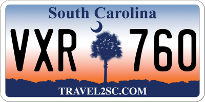 SC license plate VXR760