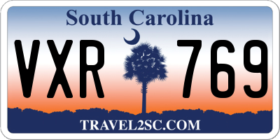 SC license plate VXR769