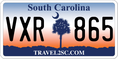 SC license plate VXR865