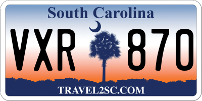 SC license plate VXR870