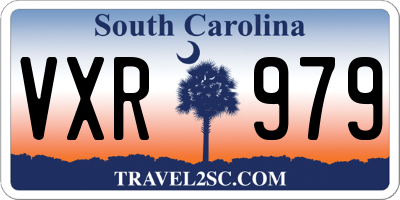 SC license plate VXR979