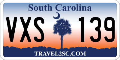 SC license plate VXS139