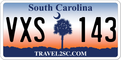 SC license plate VXS143