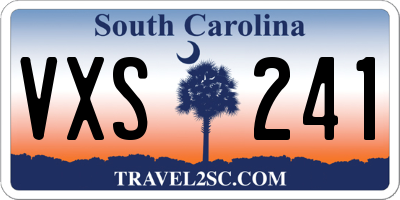 SC license plate VXS241
