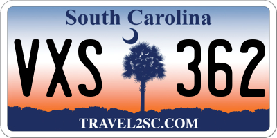 SC license plate VXS362