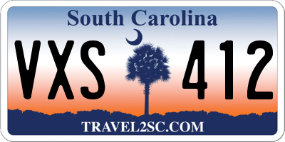 SC license plate VXS412