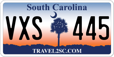 SC license plate VXS445