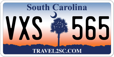 SC license plate VXS565