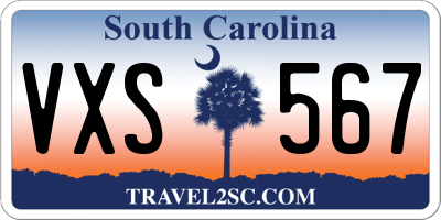 SC license plate VXS567
