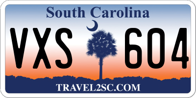 SC license plate VXS604
