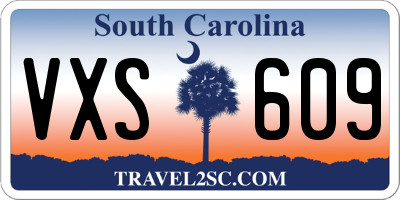 SC license plate VXS609