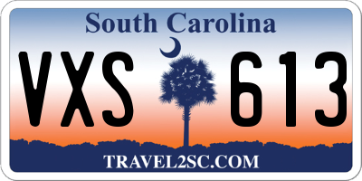 SC license plate VXS613