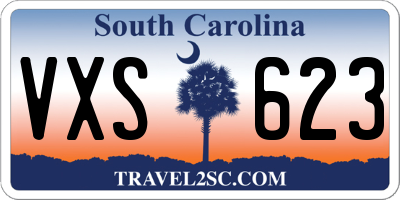 SC license plate VXS623