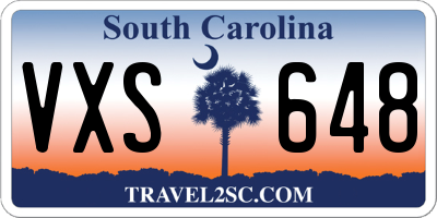 SC license plate VXS648