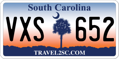 SC license plate VXS652