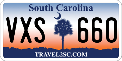 SC license plate VXS660
