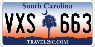 SC license plate VXS663