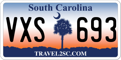 SC license plate VXS693